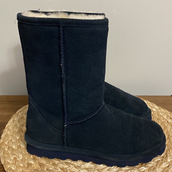 Bearpaw Elle navy blue suede boots size 5 - Picture 3 of 8